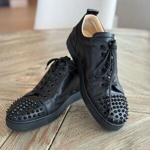 Christian Louboutin Black Studded Sneakers